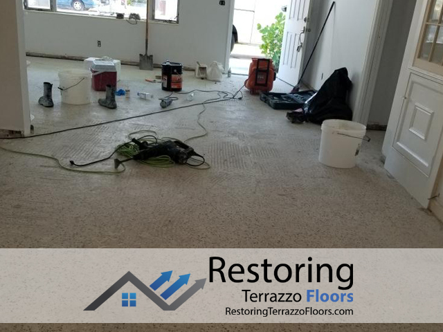 Terrazzo Flooring Repair Process Miami